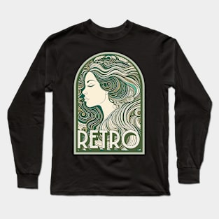 Art Deco Retro Women Long Sleeve T-Shirt